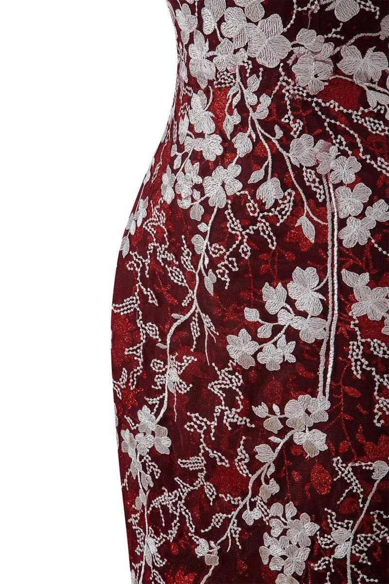 Sheath Short Spaghetti Straps Lace Homecoming Dresses