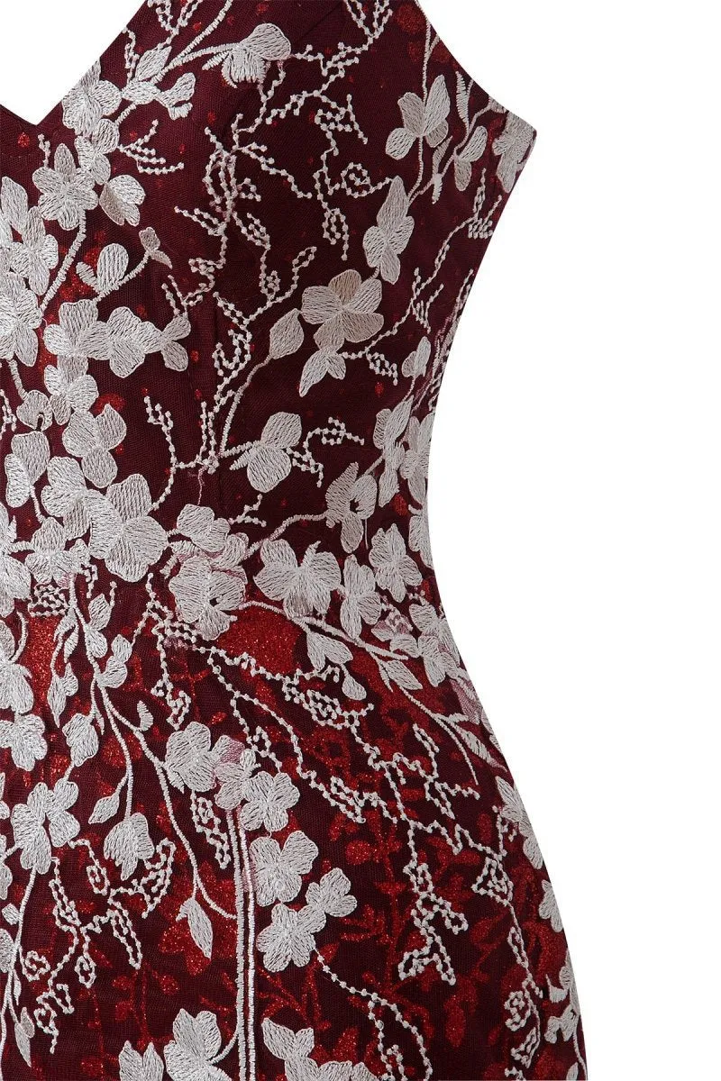 Sheath Short Spaghetti Straps Lace Homecoming Dresses