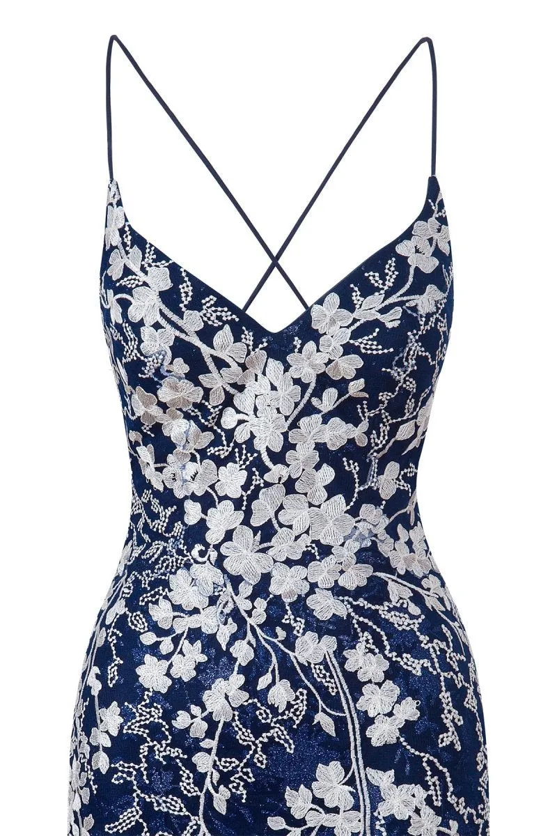 Sheath Short Spaghetti Straps Lace Homecoming Dresses
