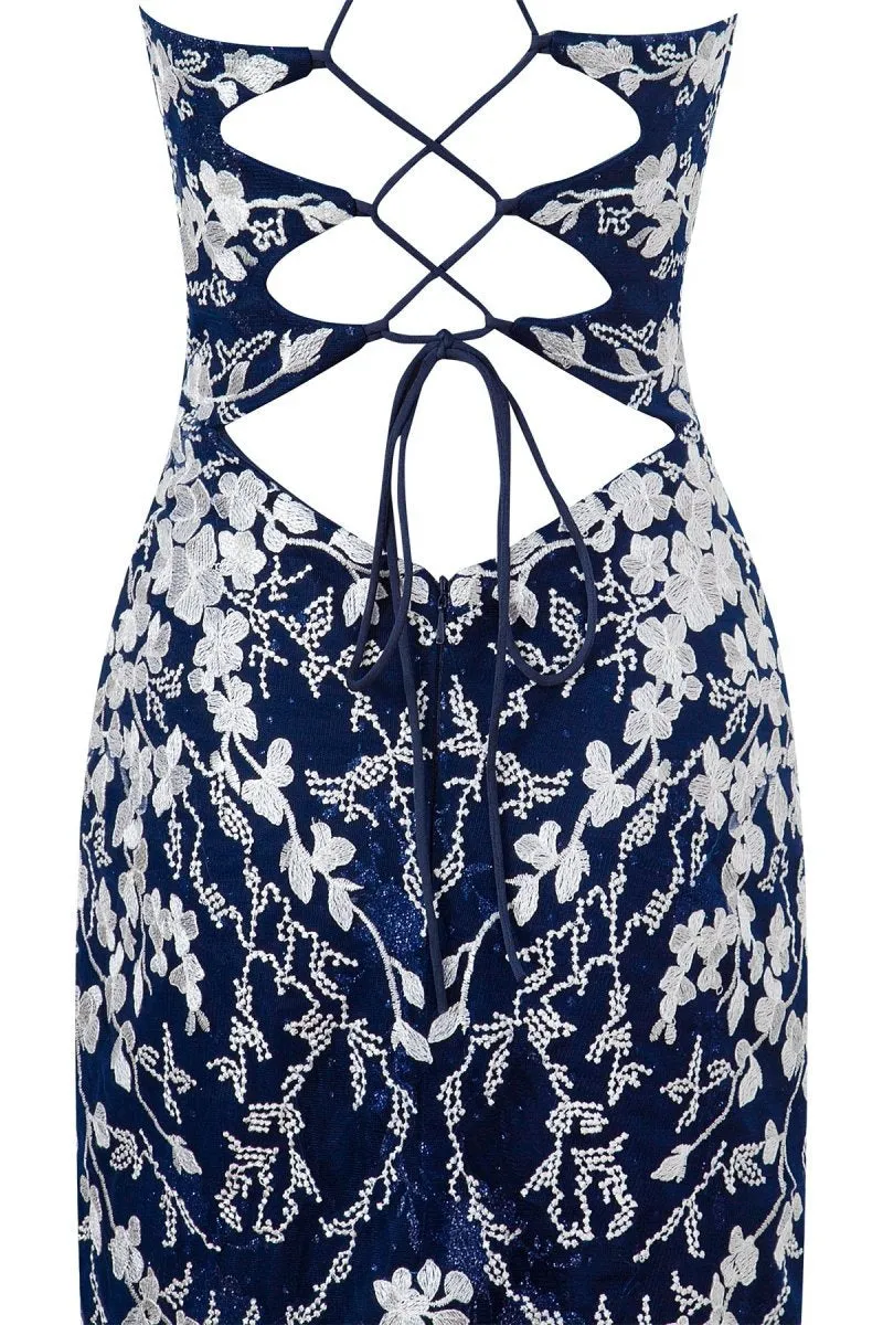 Sheath Short Spaghetti Straps Lace Homecoming Dresses