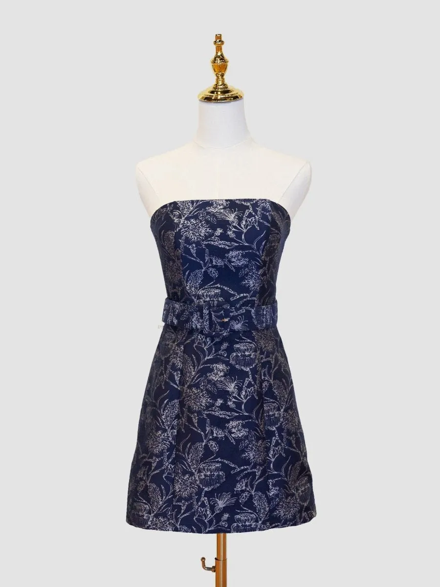 Sheath Strapless Short Homecoming Dresses