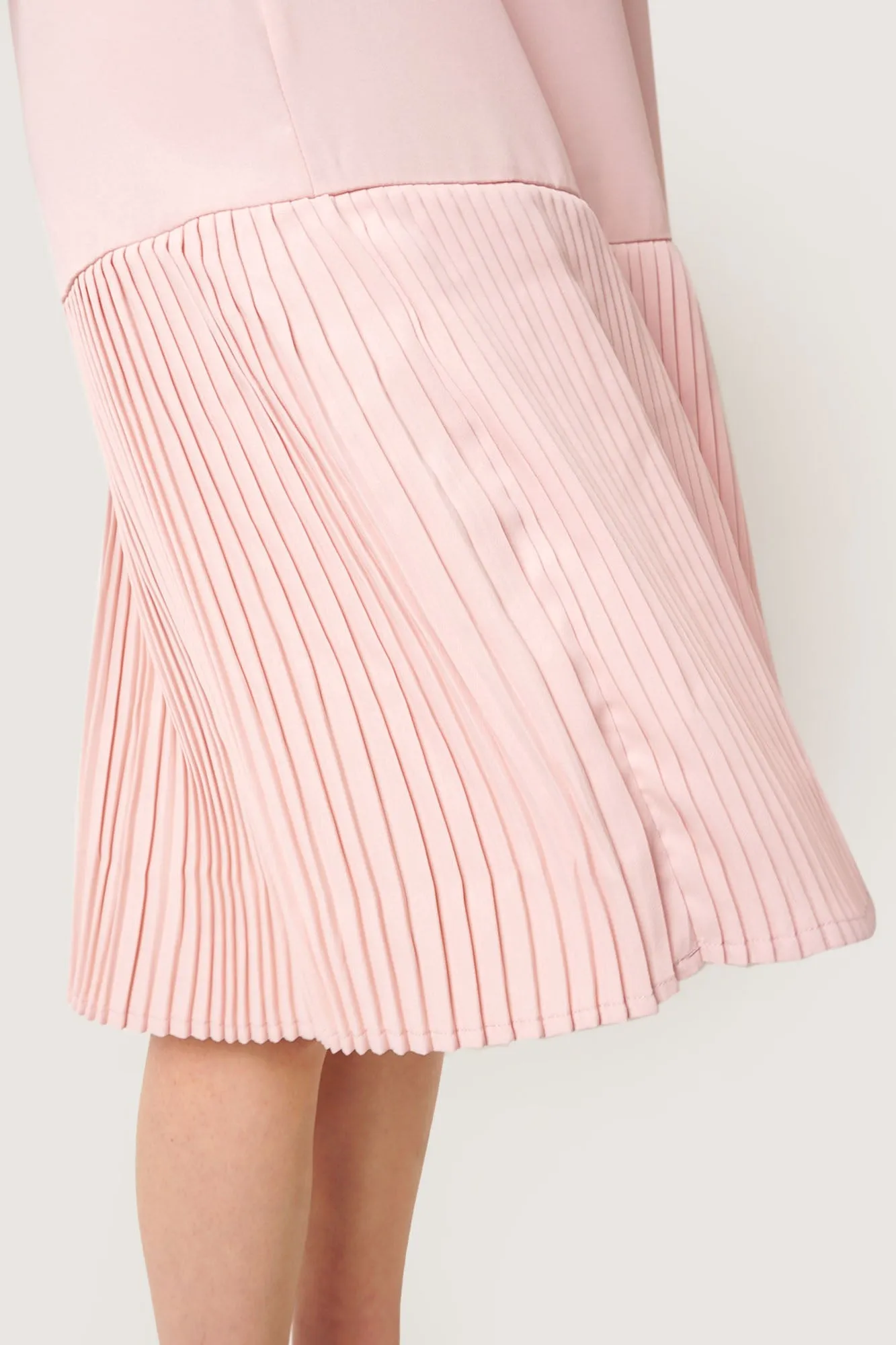 Shift Dress with Pleated Skirt