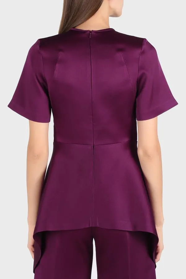 Short Sleeve Peplum Top