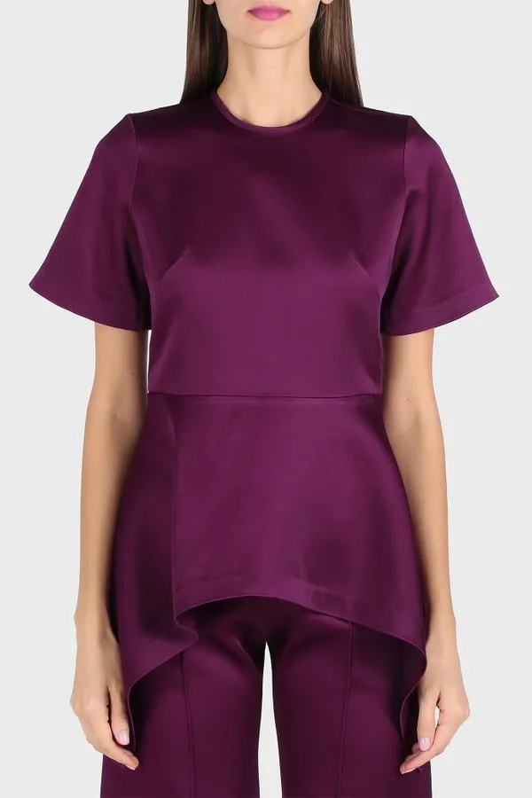 Short Sleeve Peplum Top
