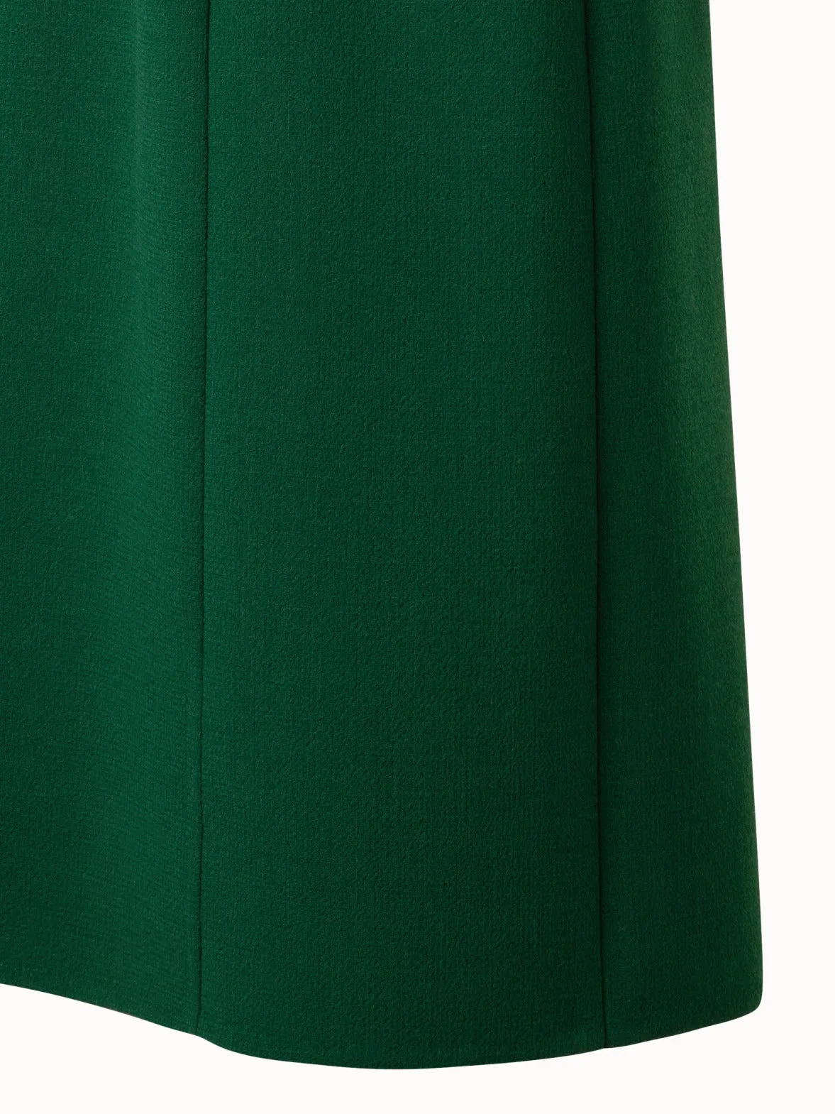 Short Sleeves Sheath Dress in Wool Double-Face