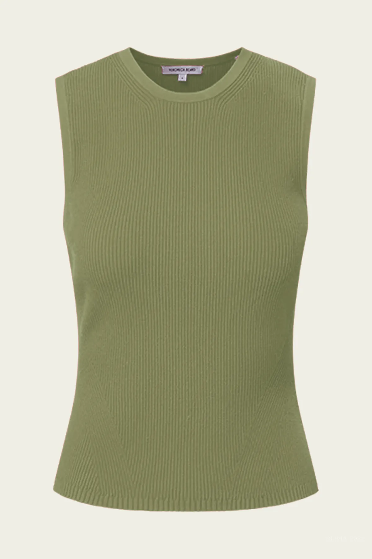 Sid Sleeveless Crewneck Pullover in Stone Army