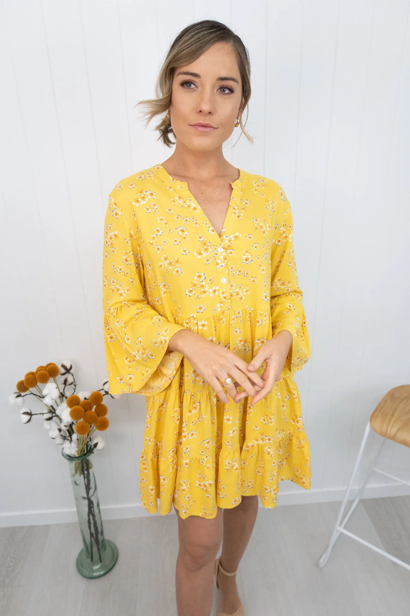 Sienna Dress -Yellow