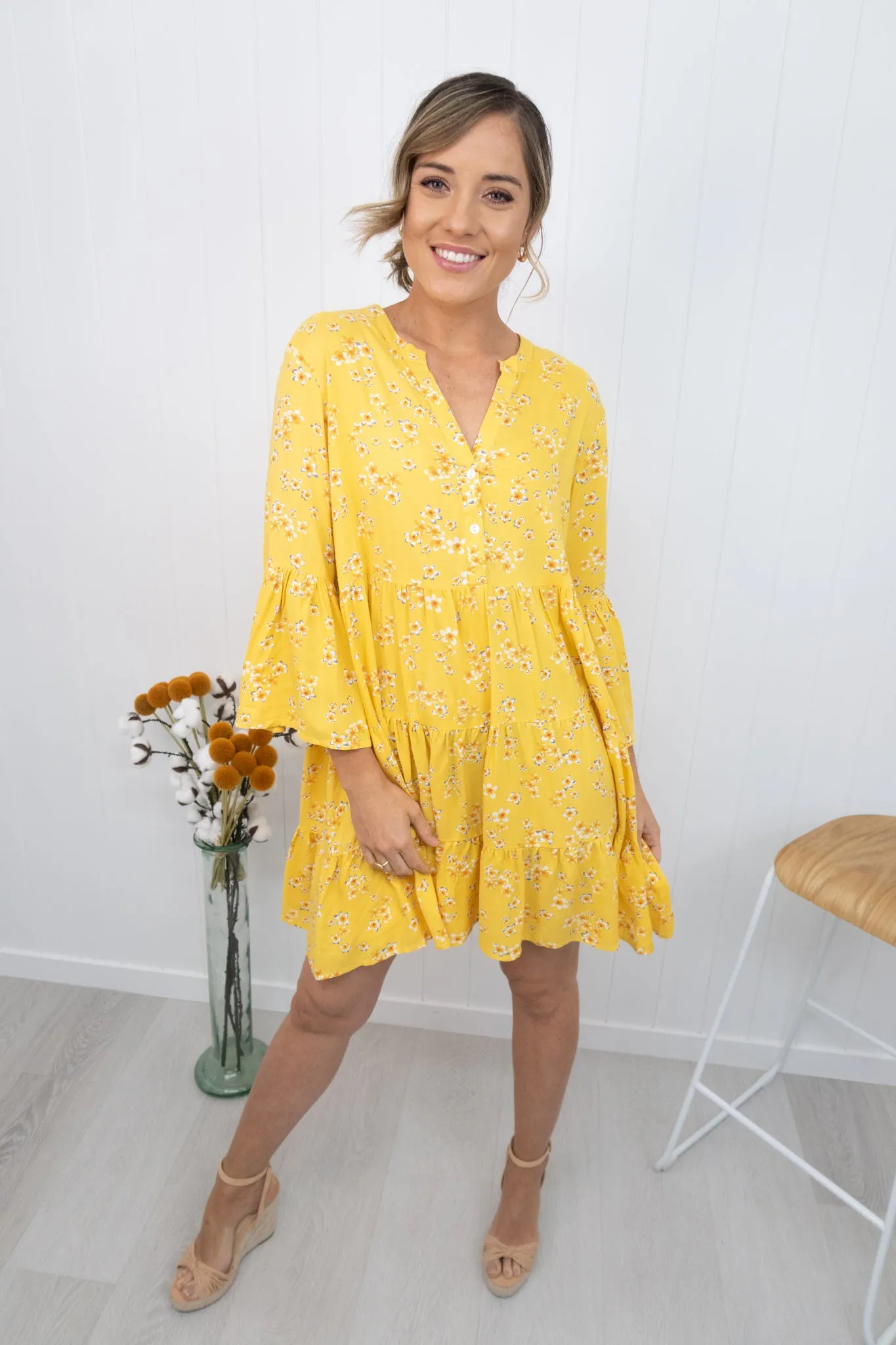 Sienna Dress -Yellow