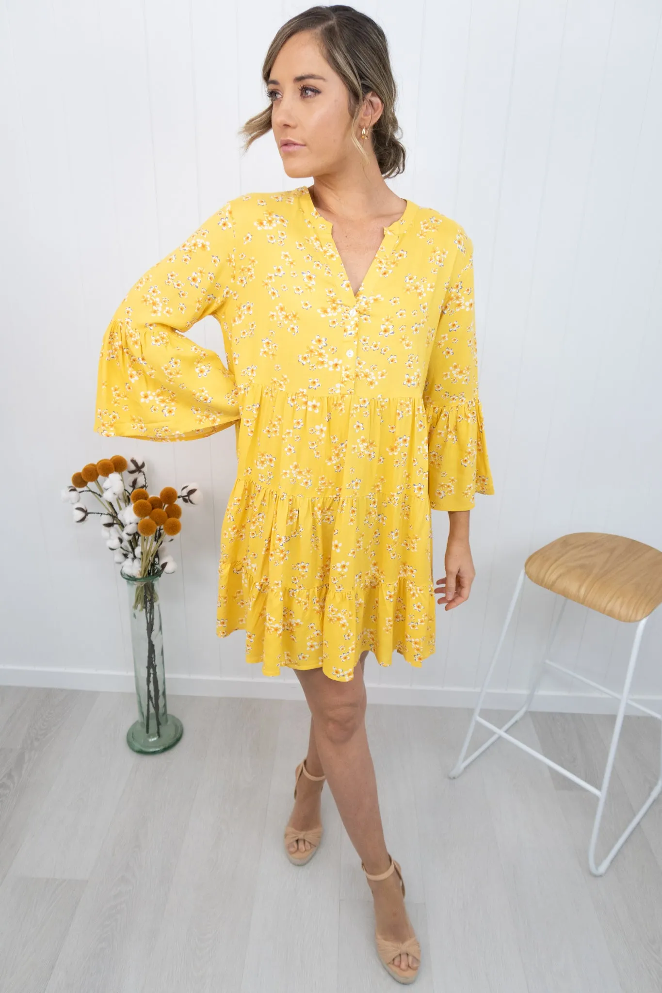 Sienna Dress -Yellow
