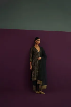 Silk Brocade Kurta Set