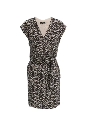 Silk Shift Print Mini Dress