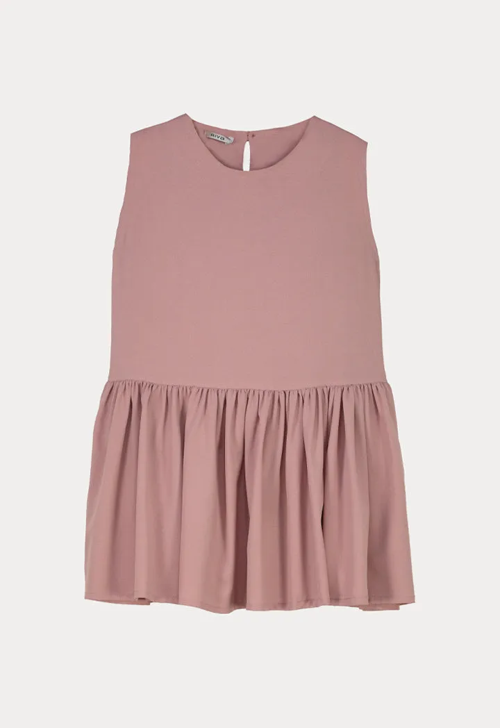 Sleeveless Peplum Blouse