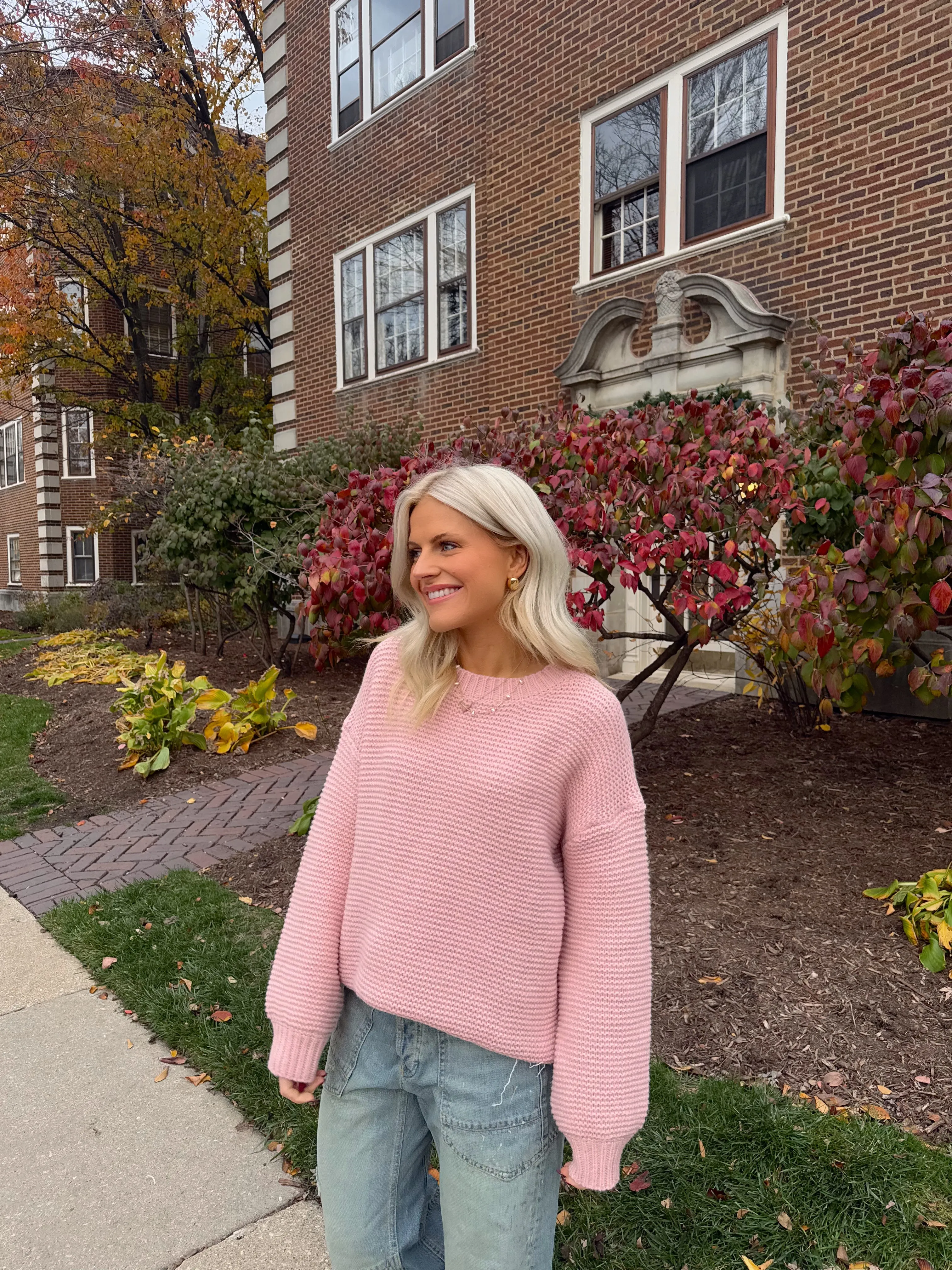 Snow Drop Sweater // baby pink