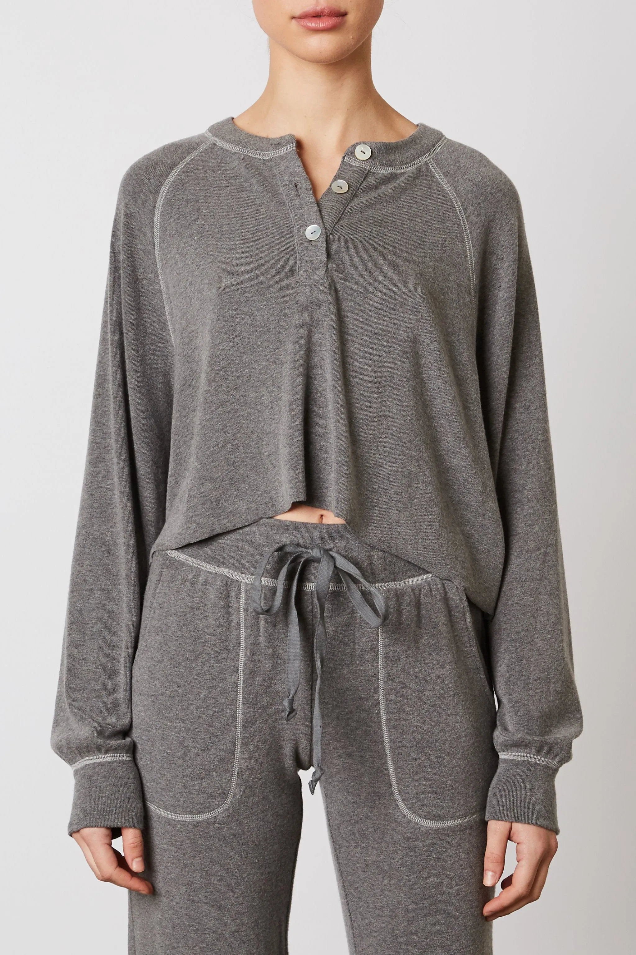 Softest Henley Crop Top