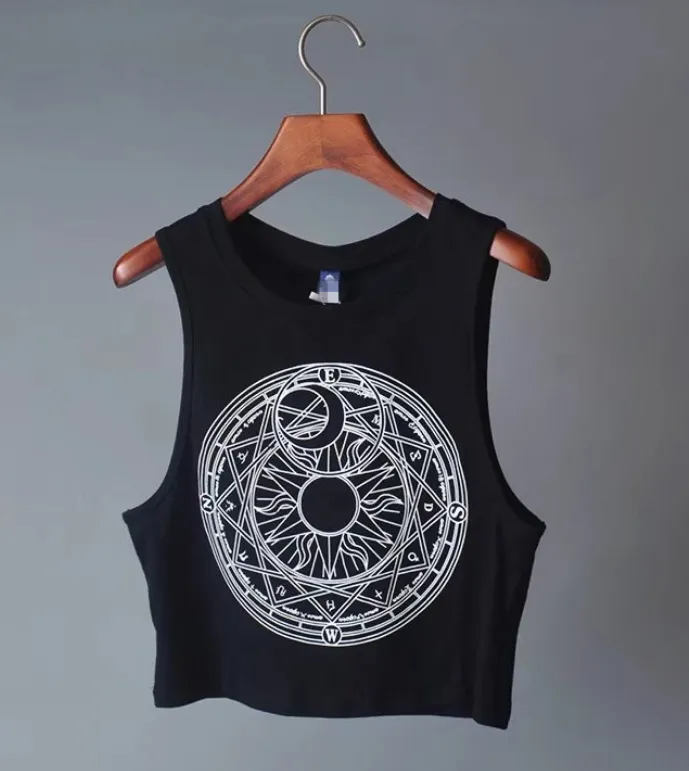 Solar/Lunar Cropped Tank Tops