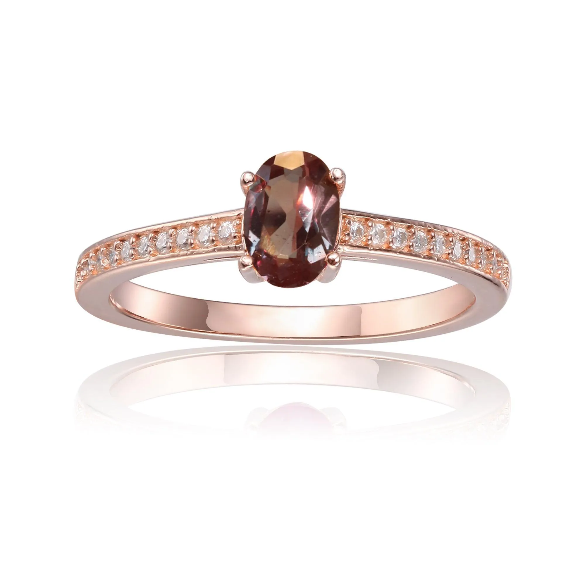 Solitaire Rose Gold Alexandrite Ring
