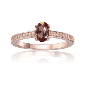 Solitaire Rose Gold Alexandrite Ring