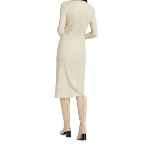 Splendid Botanical Dyed Rib Button Front Sweater Dress Almond Size XS