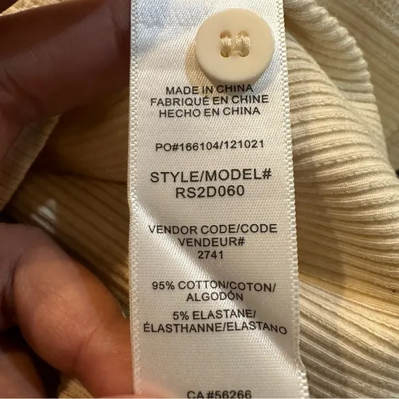 Splendid Botanical Dyed Rib Button Front Sweater Dress Almond Size XS