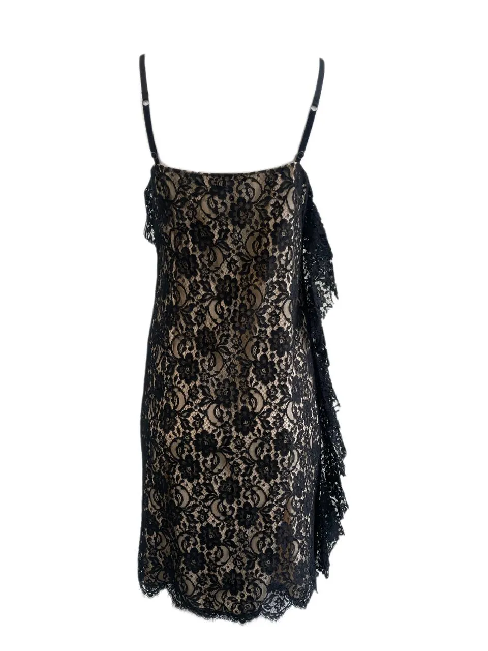 SPORTMAX Women's Black Lace Overlay Sheath Dress 22270613 Sz 10 NWT $614