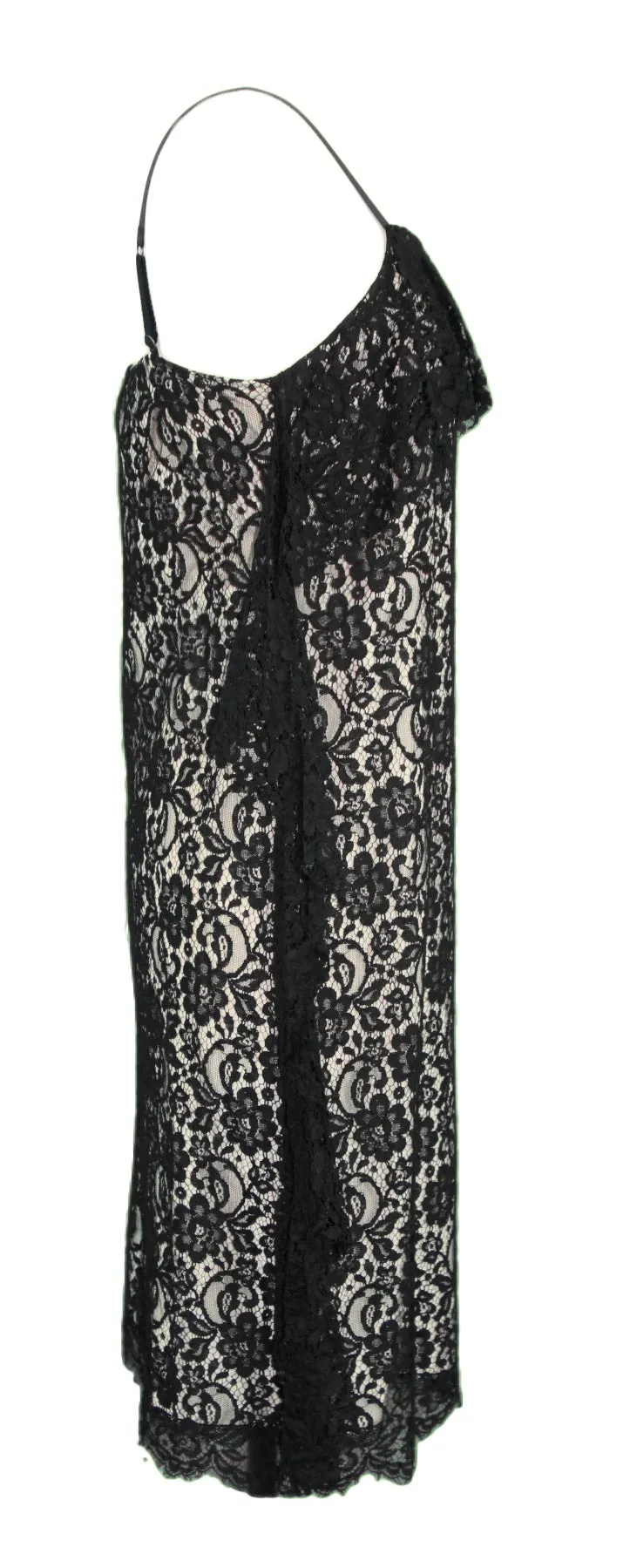 SPORTMAX Women's Black Lace Overlay Sheath Dress 22270613 Sz 10 NWT $614