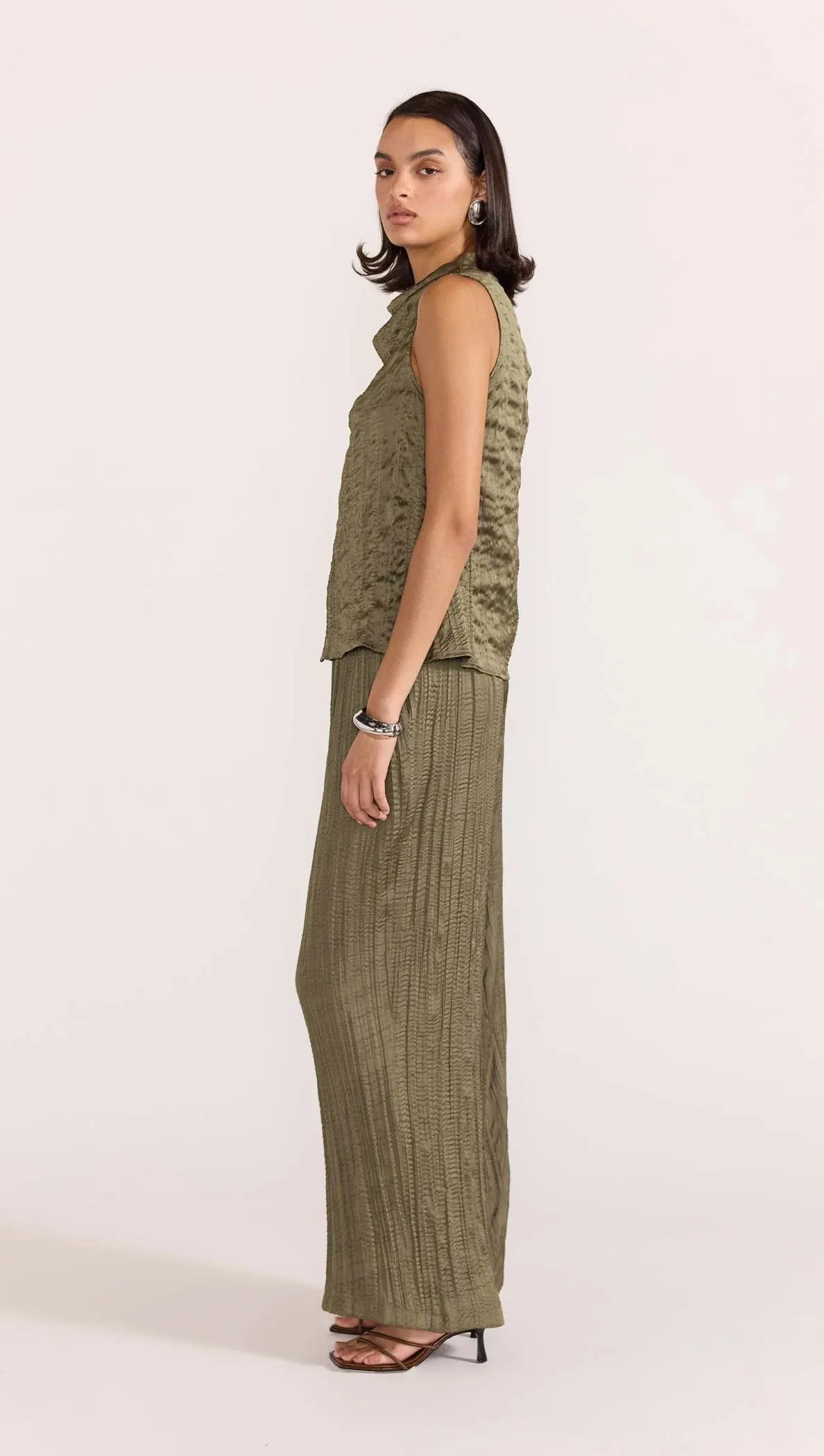 STAPLE THE LABEL THALIA DRAWSTRING PANTS OLIVE