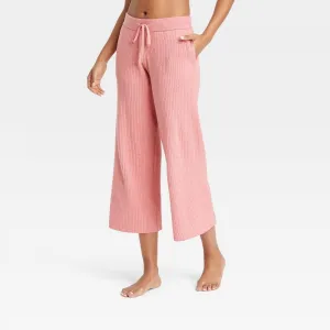 Stars Above Women's Ribbed Sweater Cropped Lounge Pants