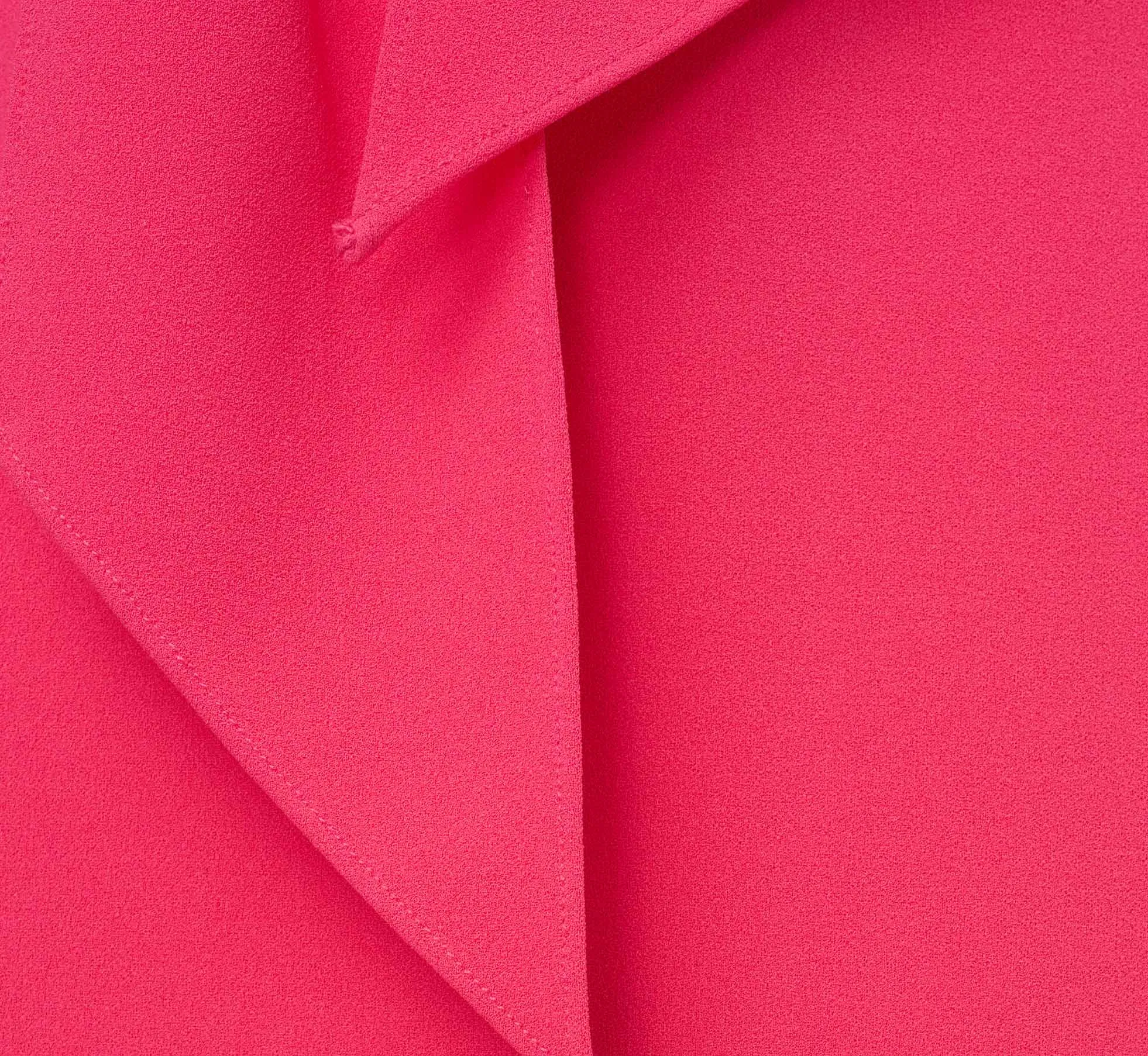 Stretch Knit Crepe Tie-Front Midi-Length Sheath Dress In Camellia