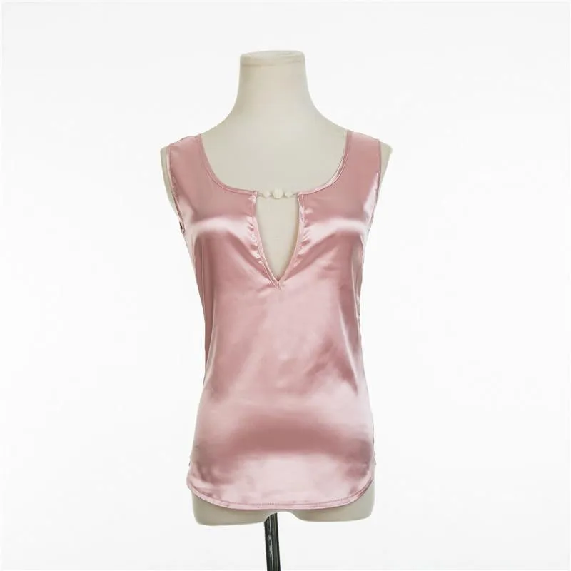 Style Low V-neck Sleeveless Womens Tank Top Loose Cotton Halter Women Tops 12 Colors S M L XL XXL XXXL