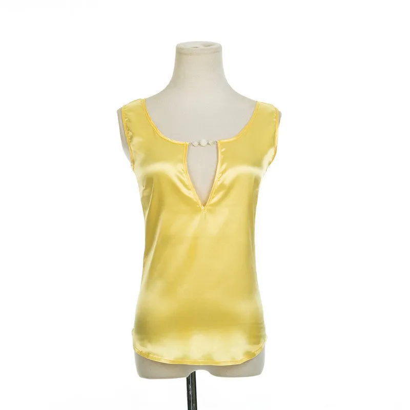 Style Low V-neck Sleeveless Womens Tank Top Loose Cotton Halter Women Tops 12 Colors S M L XL XXL XXXL