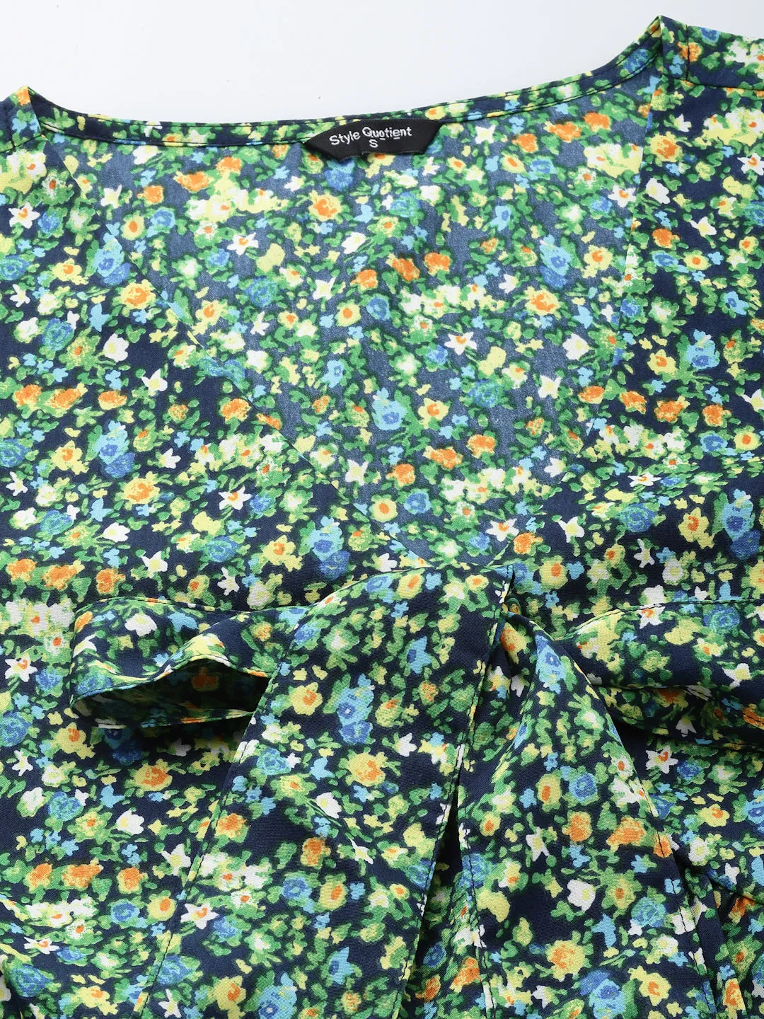 Style Quotient Women Multi Floral  Printed Polyester Regular Smart Casual Top