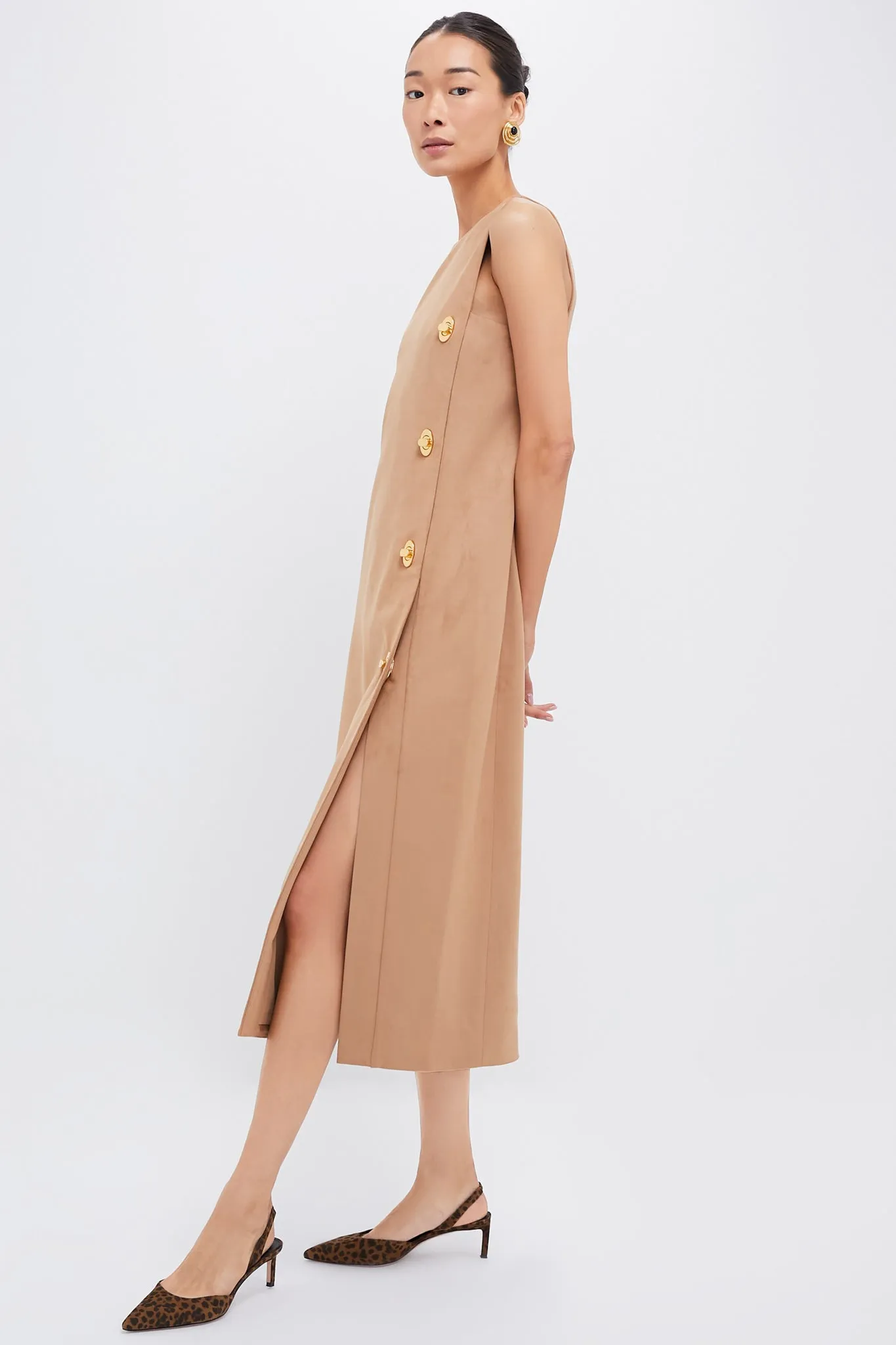 Tan Kalita Midi Dress