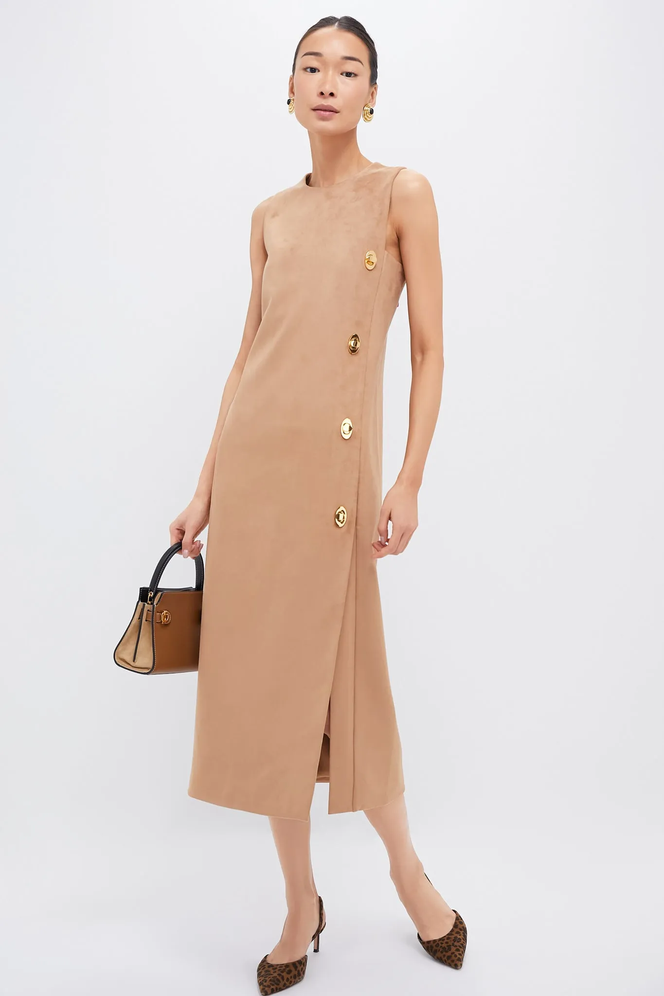 Tan Kalita Midi Dress