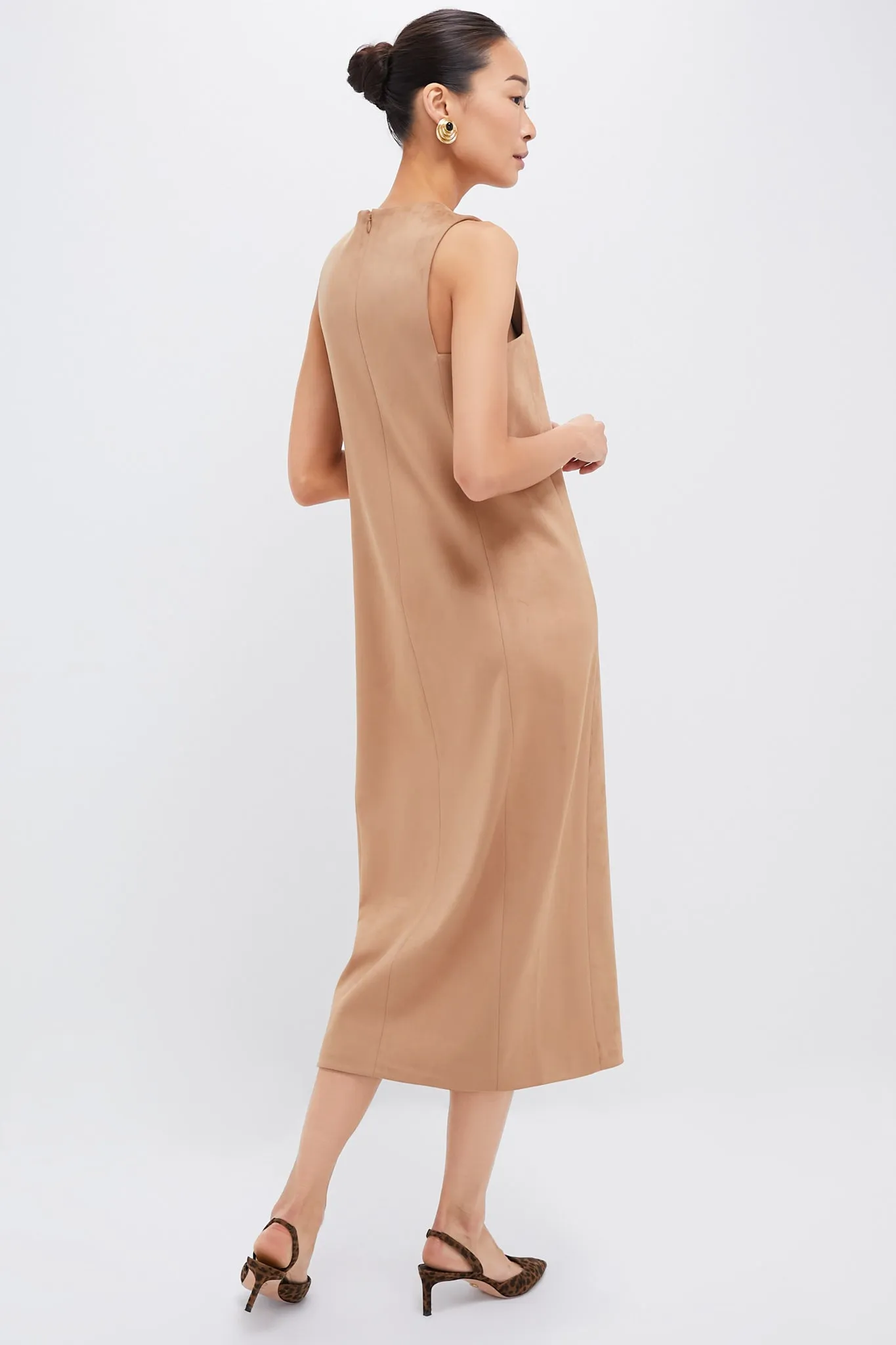 Tan Kalita Midi Dress