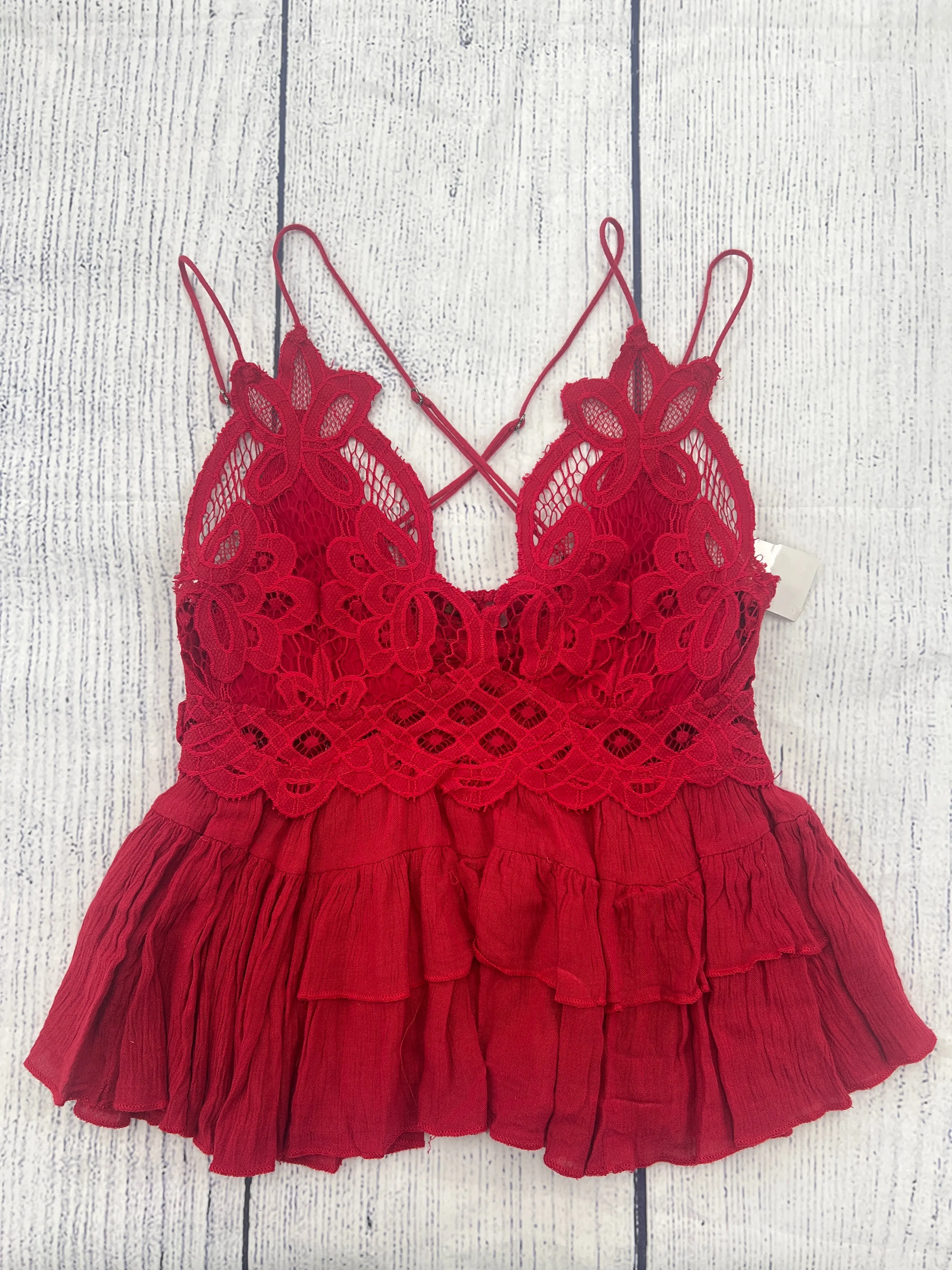 Tank Top By Free People In Red, Size: Xs