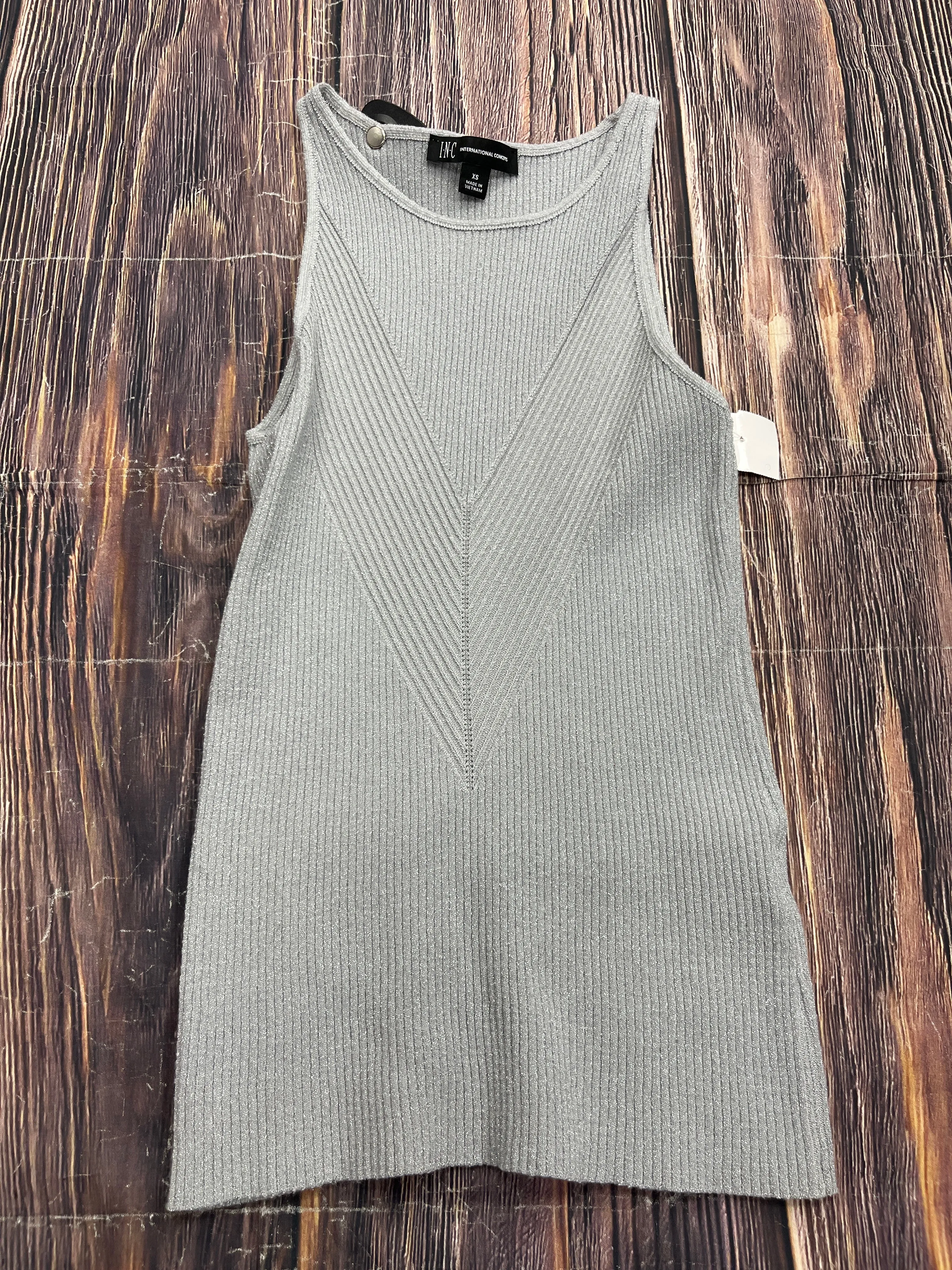 Tank Top By Inc In Silver, Size: Xs