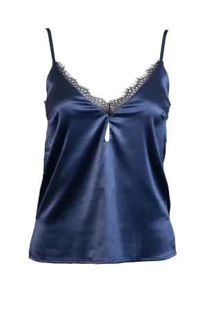 Tapiss Satin Blouse - Navy