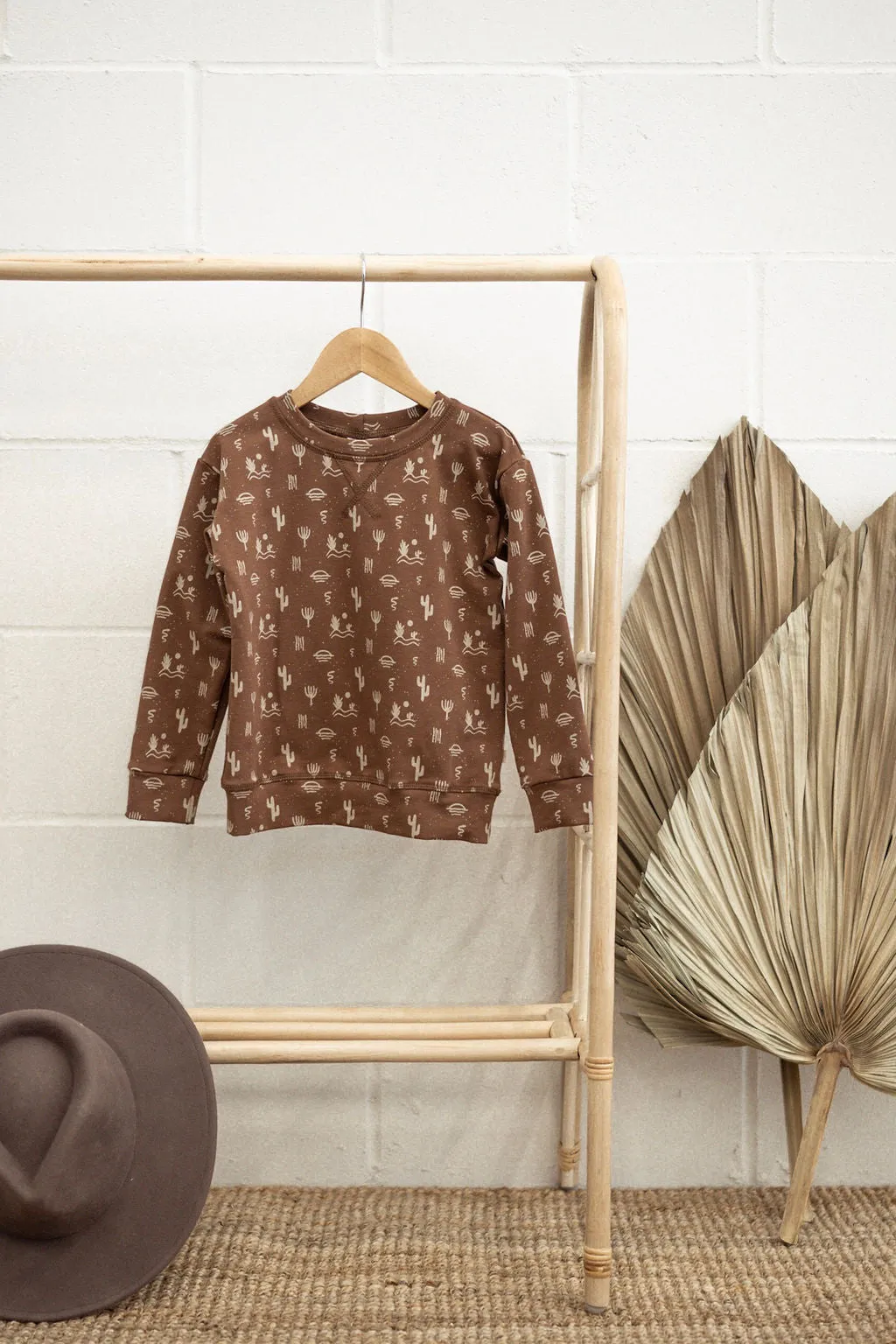 TERRY CREW NECK SWEATER 6/7Y
