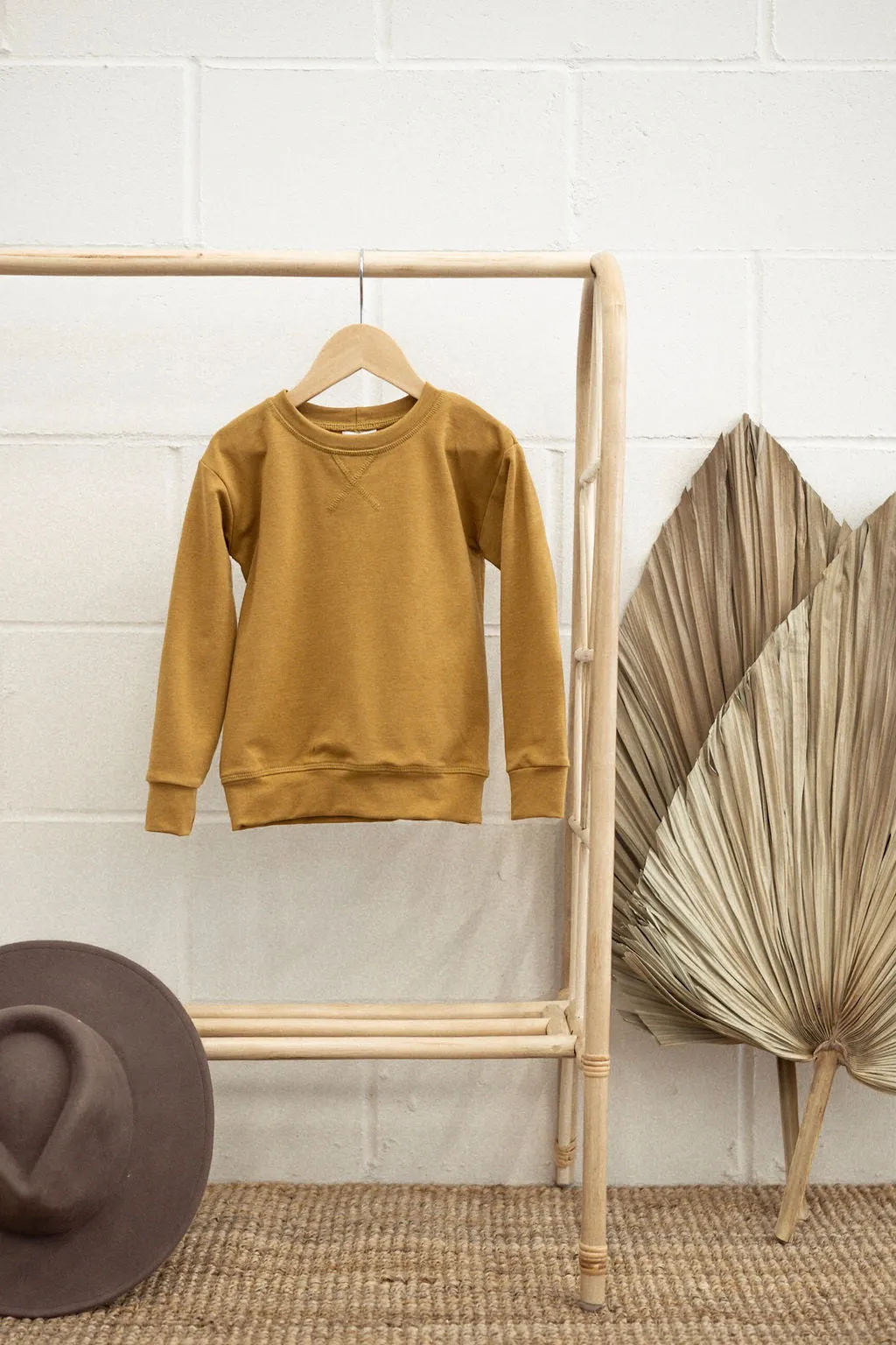 TERRY CREW NECK SWEATER 6/7Y