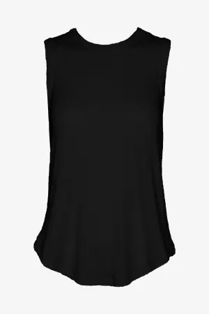 Textured Basics Tank Top in Black