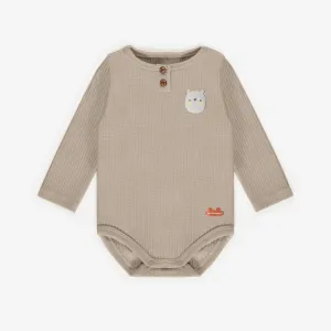 The Bear Henley Collar Bodysuit - BABY