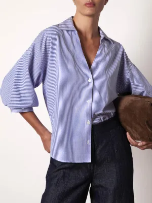 The Kate Shirt - Blue Stripe