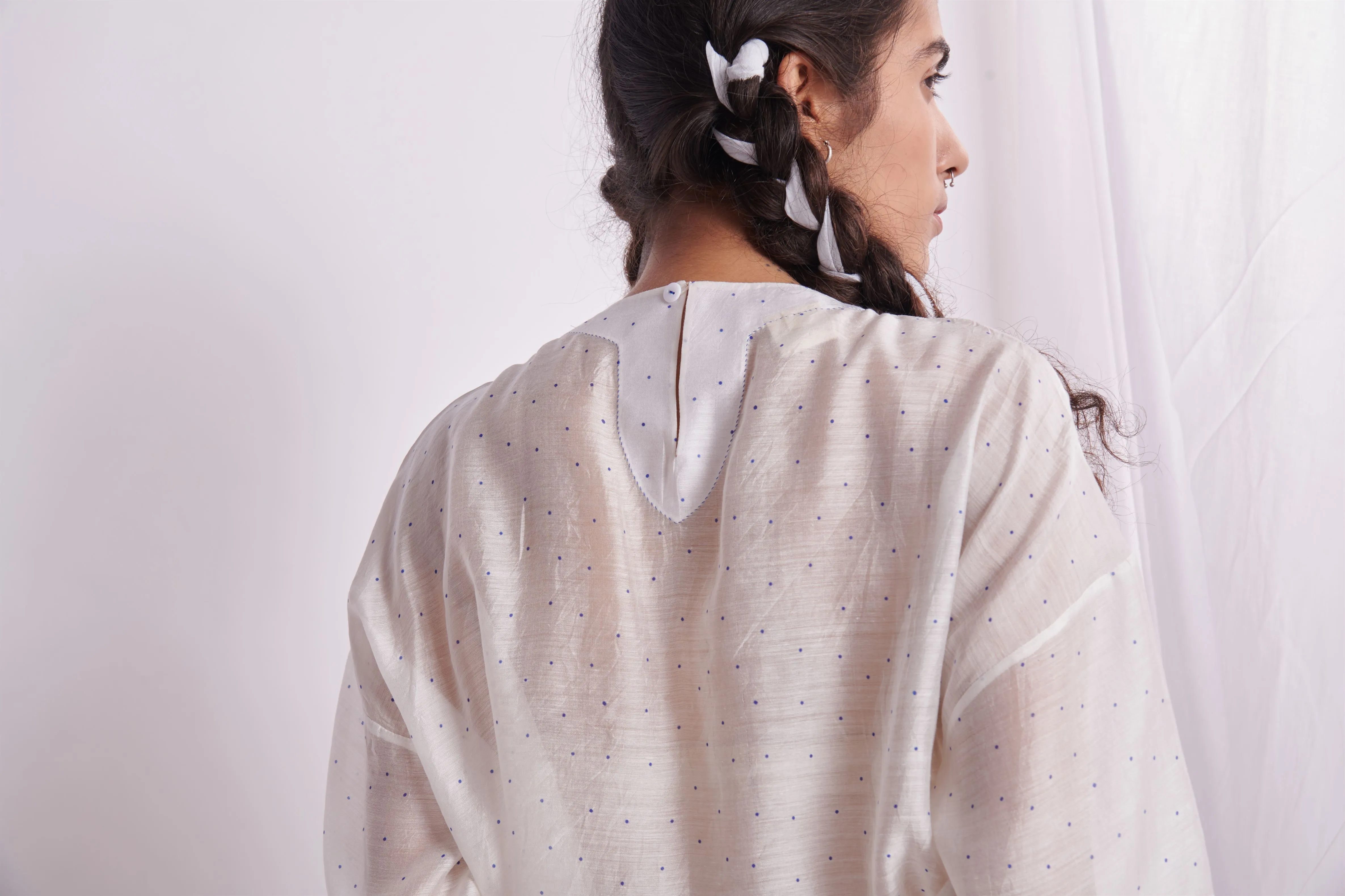 The Plavate I Dsk See you later Co-ord Set Silk Cotton White Daily Collection AW22-38