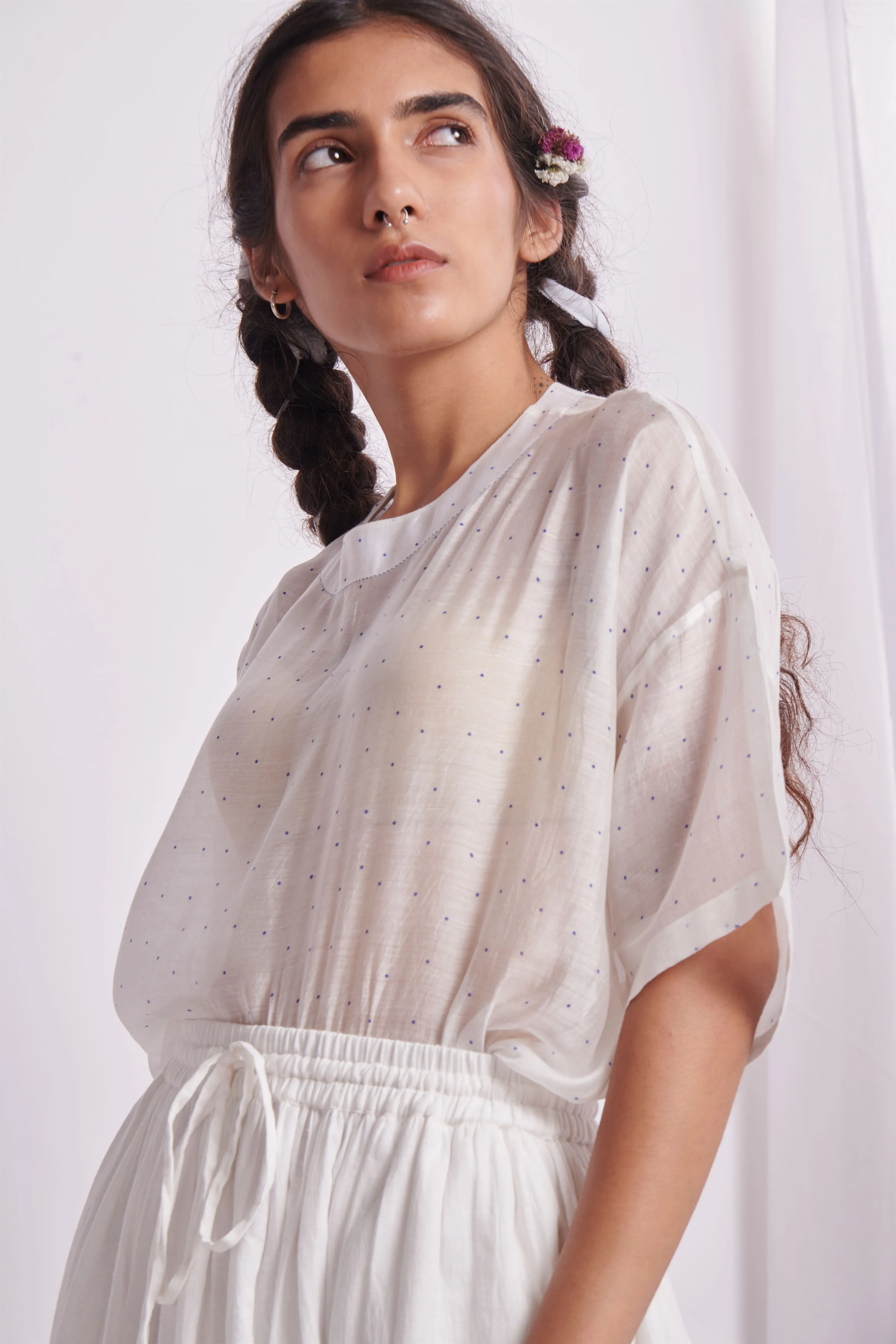 The Plavate I Dsk See you later Co-ord Set Silk Cotton White Daily Collection AW22-38