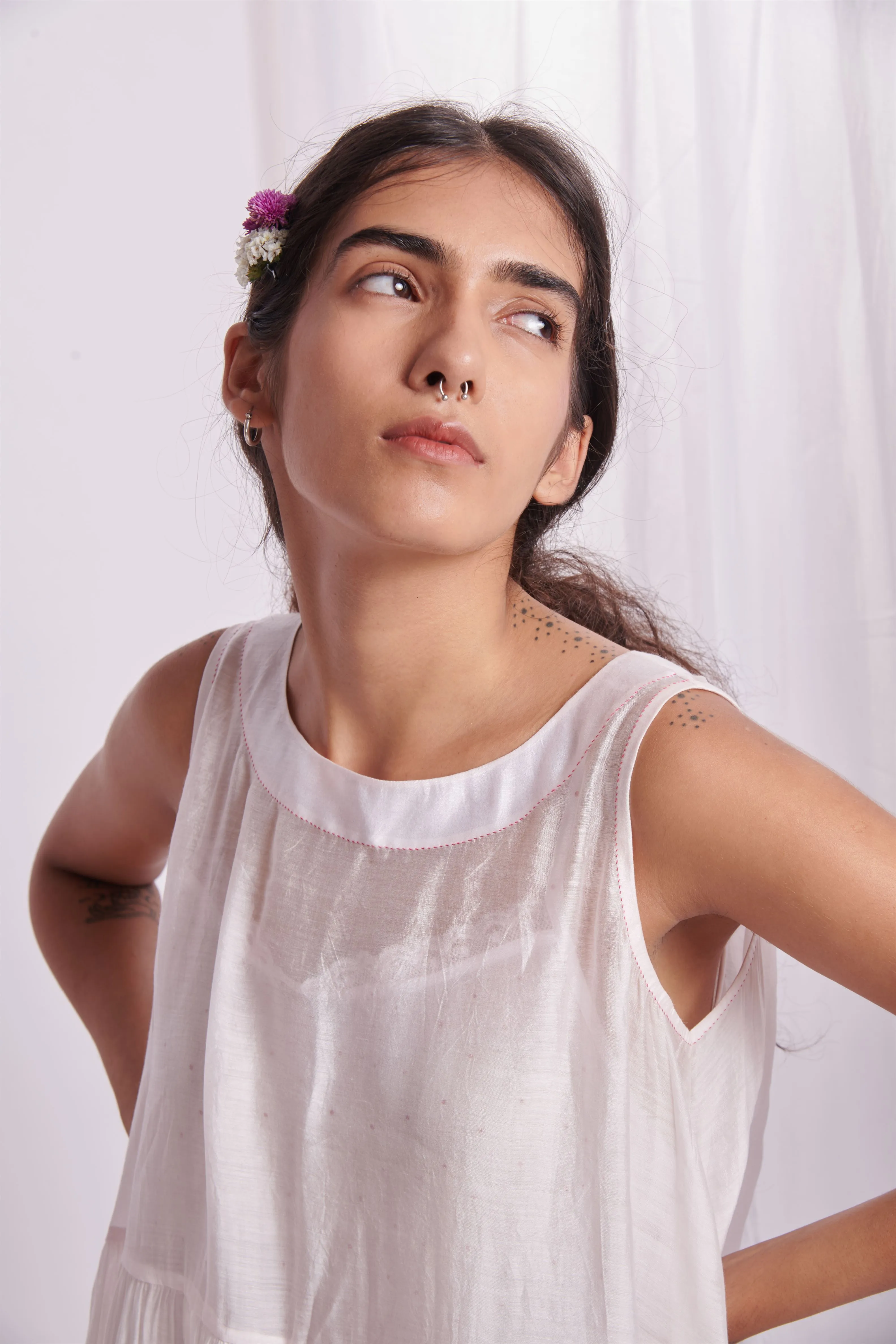 The Plavate I Gora Cool as a cucumber Dress Silk Pink Sky Blue Daily Collection AW22-06
