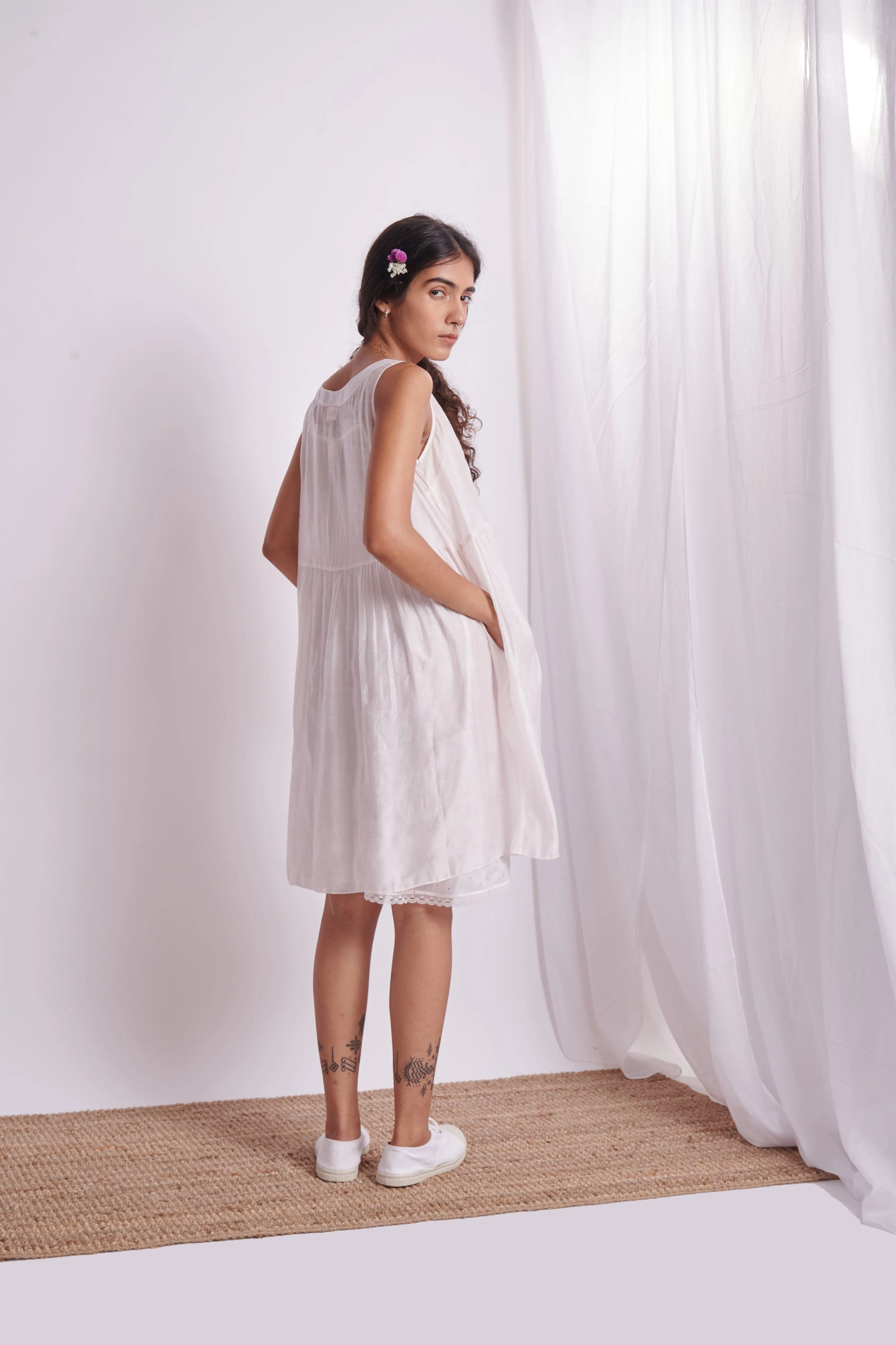 The Plavate I Gora Cool as a cucumber Dress Silk Pink Sky Blue Daily Collection AW22-06