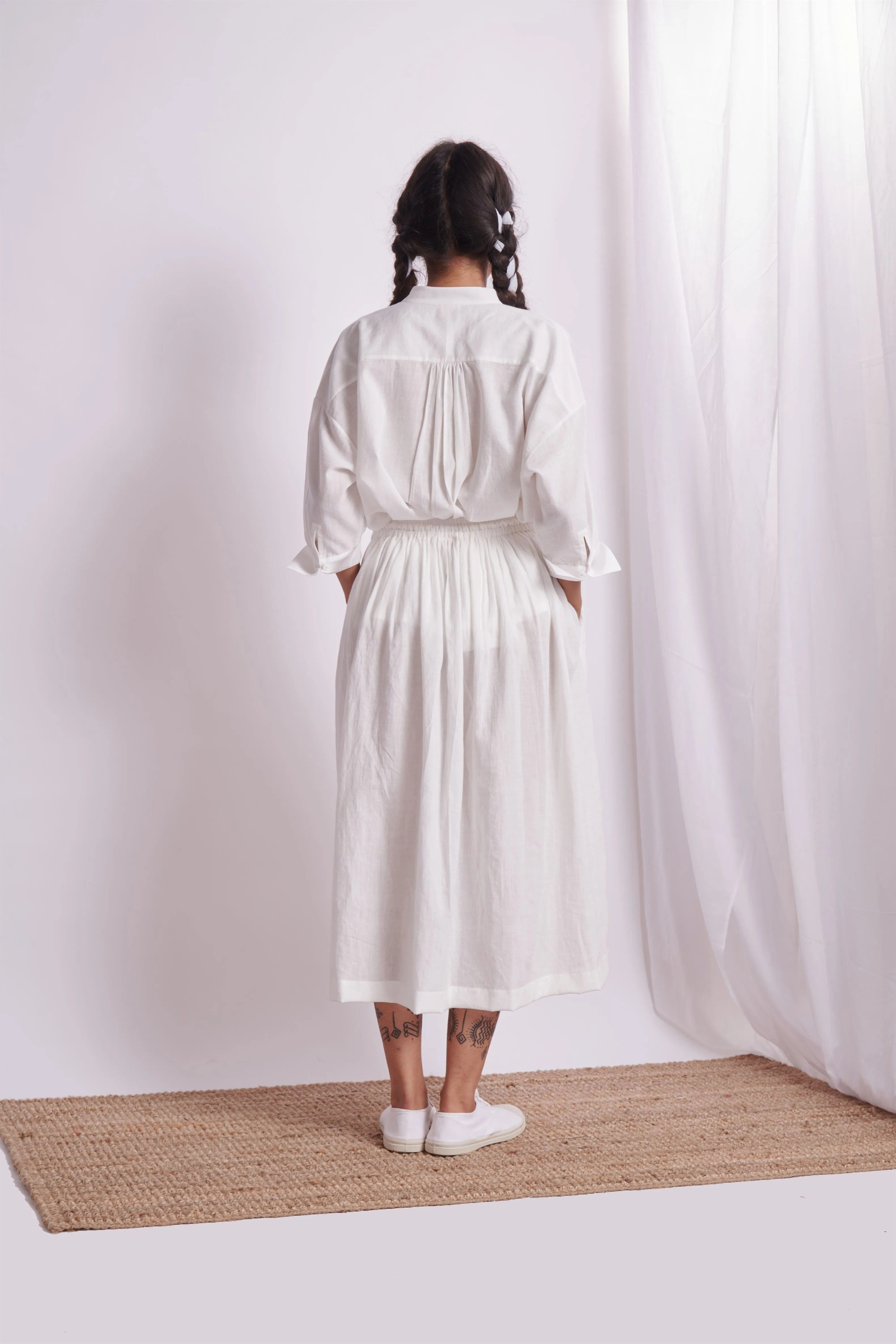 The Plavate I Moskva Happy days are here Co- ord Set Cotton White    Daily Collection AW22-39