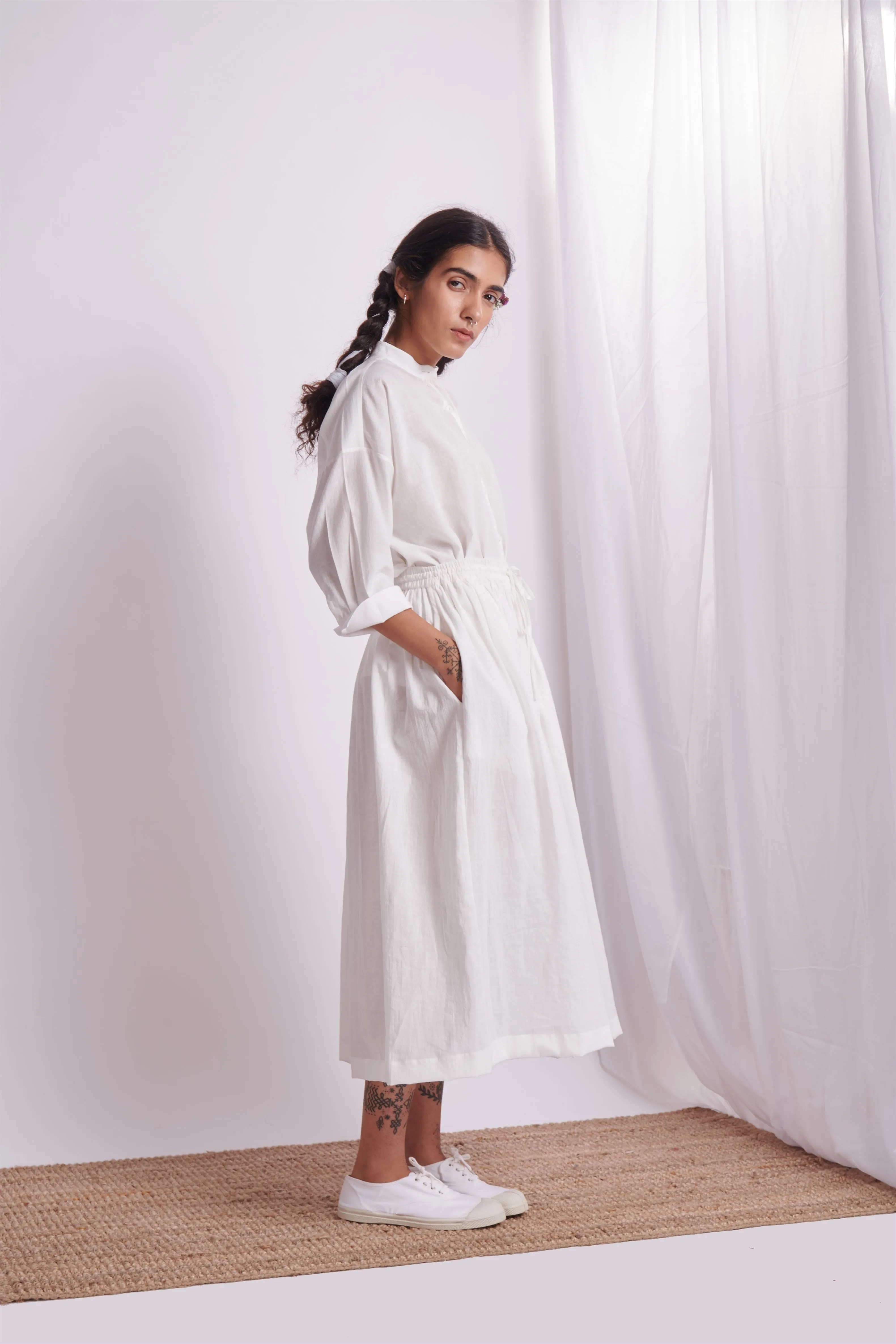 The Plavate I Moskva Happy days are here Co- ord Set Cotton White    Daily Collection AW22-39