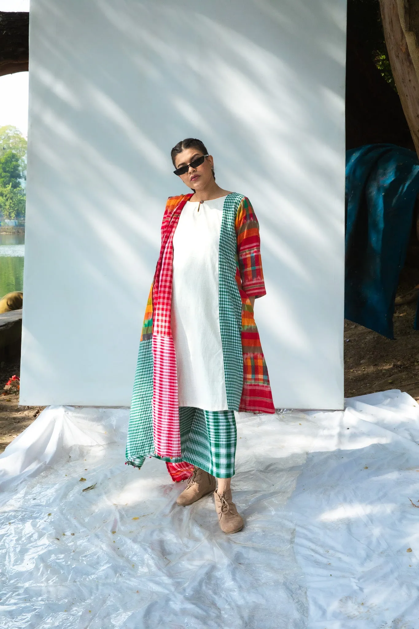 The Twirly Dress Set (Dress   Palazzo   Dupatta)