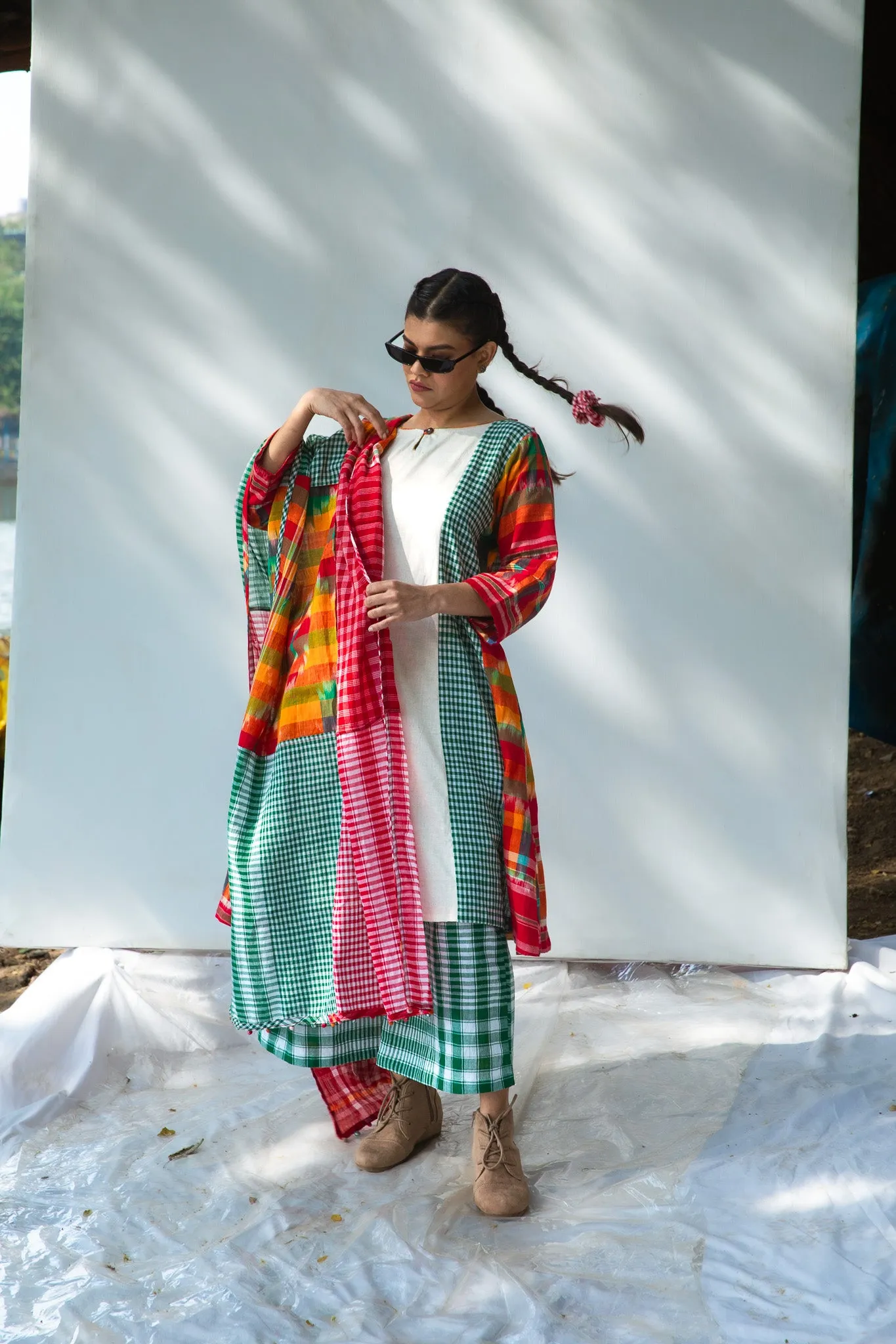 The Twirly Dress Set (Dress   Palazzo   Dupatta)